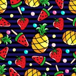 Obroża półzacisk  "Cutie Frutti" handmade