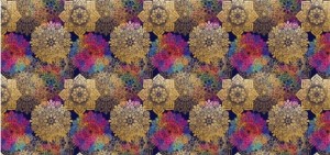 Obroża półzacisk "ZŁOTA MANDALA" handmade