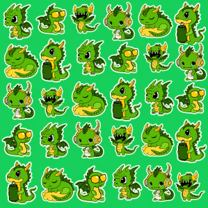 Smycz przepinana " Cool Dragons" 